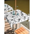 thumbnail image 2 of Outdoor Tablecloths with Umbrella Hole & Zipper, Black Gray Wildflower 54x54 Inch Square Tablecloths, Classic Florals Farmhouse Botanical Waterproof Table Cloth, Patio/Pool/Picnic Table Covers, 2 of 8