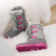 thumbnail image 5 of Dream Pairs Boys Girls Toddler Kids Ankle Winter Snow Boots Faux Fur-Lined Soft Boots Shoes Warm FORESTER GREY/FUCHSIA Size 3 Little Kid, 5 of 5