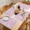 thumbnail image 5 of Vintage Pink Starfish Placemats Set of 2 Summer Coastal Beach Marine Life Place Mats Indoor Wipeable Table Mats Washable Cloth Dining Table Placemats for Kitchen Holiday Party Home Decor 13x19 Inch, 5 of 9
