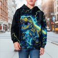 thumbnail image 2 of Gerichy Hoodies for Boys 3D Dinosaur Printed Hooded Sweatshirts Long Sleeve Pullover Clothes 1T-14T, 2 of 6