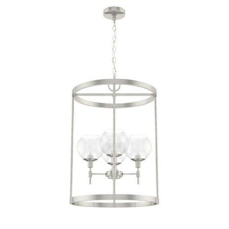 

Hunter Xidane Brushed Nickel with Clear Glass 4 Light Pendant Ceiling Light Fixture