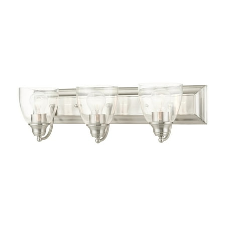 

Livex Lighting 17073 Birmingham 3 Light 24 Wide Bathroom Vanity Light - Nickel