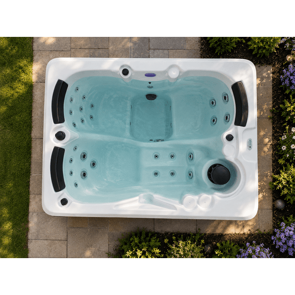 Hydro Spas Hot Tub HYD-38 Mocha Exterior 3-Person, 38-Jet 1-Count 82 x 60 x 33 in