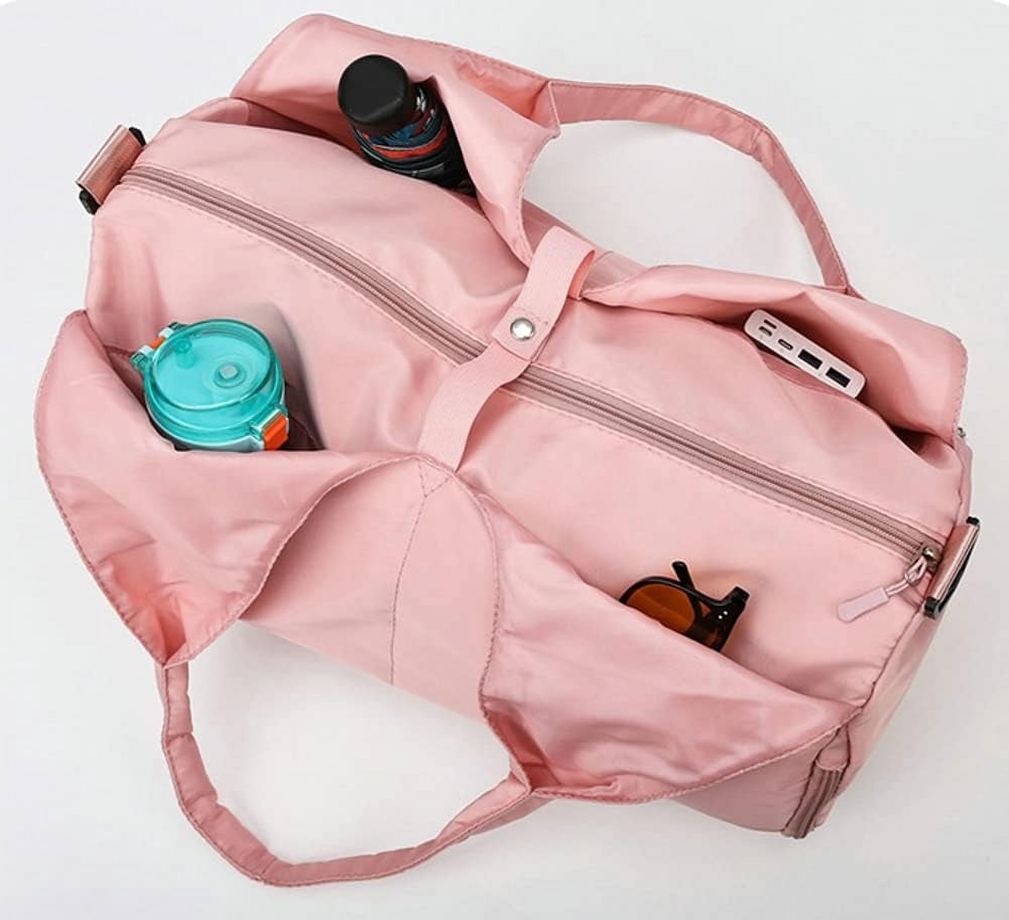 Kukuzhu Gym Bag for Women with Shoe Compartment,Waterproof Gym Tote Corssbody Bag Sports Travel Duffle Bag for Vacation Yoga 2023