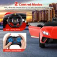 thumbnail image 4 of Costway 4WD 2-Seater Ride on Car, Licensed Lamborghini Kids’ Vehicles with Remote Control Red, 4 of 10