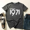 thumbnail image 2 of Viikei Women's Plus Size Short Sleeve Vintage 1971 Original Parts Cute T-Shirt, 2 of 3