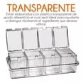 thumbnail image 4 of Especiero organizador de acrílico con 4 recipientes multiusos y 4 cucharas Multiuso Para Cocina Almacenamiento De Especias Condimentos Transparente, 4 of 6