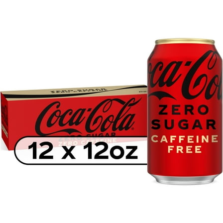 Coca-Cola Zero Sugar, Caffeine Free Soda Pop, 12 fl oz, 12 Pack Cans