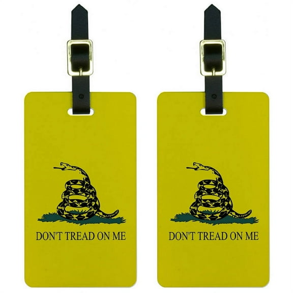 Gadsden Flag Don't Tread On Me Luggage Tags Suitcase Carry-On ID, Set of 2