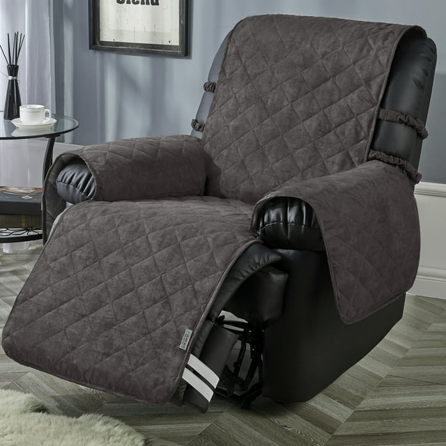 Stonecrest Housse Imperméable pour Fauteuil Inclinable, Housse en Microsuède, Reste en Place (Graphite, Fauteuil Inclinable Régulier de 23 Pouces)