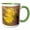 Green/White, variant on 3drose, Imperial Sand Dunes Recreation Area, Ca. Blooming Verbena Flowers., 11oz Two-tone Blue Mug
