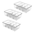 thumbnail image 1 of Juego de 3 contenedores organizadores de almacenamiento para refrigerador - Organizador de refrigerios transparente Hy, 1 of 4