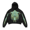 thumbnail image 2 of KHONTS Men's Baggy Graphic Printed Hoodies Lined Trendy Hop Hoodies Streetwear Sports Outdoor Pop Hooded Sweatshirts with Pocket Z-Black S, 2 of 4