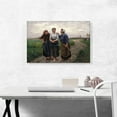thumbnail image 2 of ARTCANVAS The Friends 1873 Canvas Art Print by Jules Breton - Size: 26" x 18" (1.50" Deep), 2 of 9