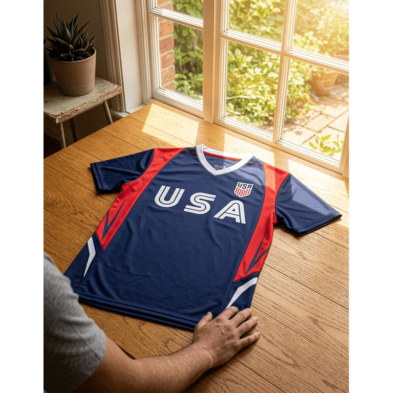 Icon Sports USA Soccer Jersey, Navy, Polyester, Youth Small