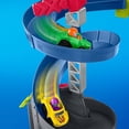 thumbnail image 3 of Little People Hot Wheels Spiral Stunt Speedway Toddler Race Track Playset, 2 Toy Cars, Multicolor, 3 of 6