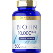 Biotin 10,000mcg | 300 Softgels | Max Strength | by Carlyle