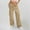 Khaki, variant on Women's Casual Pants High Waisted Wide Leg Sweatpants With Pockets Comfortable Soft Athletic Joggers For Everyday Wear Track Pants Buttons on Side Wide Leg Elastic Clothes Casual Sports Yoga Pants