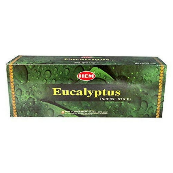 Eucalyptus - Box of Six 20 Stick Tubes - HEM Incense