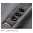 thumbnail image 5 of KeShDi Summer Linen Tshirt Mens Shirts Polo Shirt Men's Summer Casual Short Sleeve Top Solid Color T-shirt Half Sleeve Short Sleeve Collar Top/Shirt Dark Gray 5X, 5 of 8