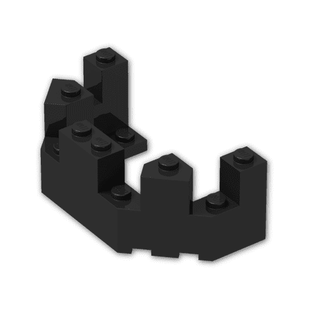 8 Inch Roof Support - Brick Building Parts Original LEGO® Parts: #6066 Castle Roof Turret Top 4 x 8 x 2 1/3 (Black)