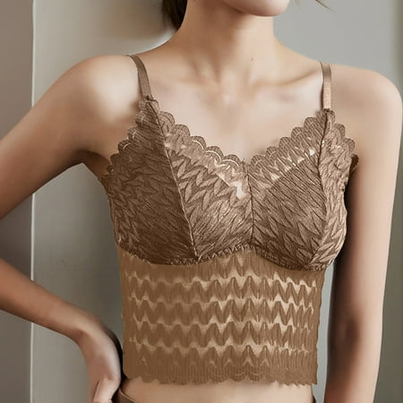 HomeGardon Bras Summer Clearance! Women s Sexy Lace Balconette Bra Longline See Through Unlined Underwire Multiway Bralette Lace Bralette for Women Lingerie Spaghetti Adjustable Strap Tank Camisole