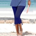 thumbnail image 2 of Capri Leggings for Women Summer Casual Elastic High Waist Drawstring Workout Yoga Cropped Capris Pants, 2 of 6