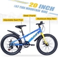 thumbnail image 3 of iRerts 20 inch Kids Mountain Bikes, 7 Speed Fat Tire Mountain Bicycle w/ Disc Brakes, Bike for kids Boys Girls 5-12 Years Old, Children' Bikes Suit for Rider Height 44"-56", 85% assembled (Blue), 3 of 6