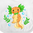 thumbnail image 4 of Inktastic Cute Orange and Green Axolotl Boys or Girls Baby Bib, 4 of 4