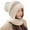 Beige, variant on ievspot 1 Pcs Womens Winter Beanie Hat and Knitted Scarf Set with Pom Soft Warm Knit Skull Cap for Women