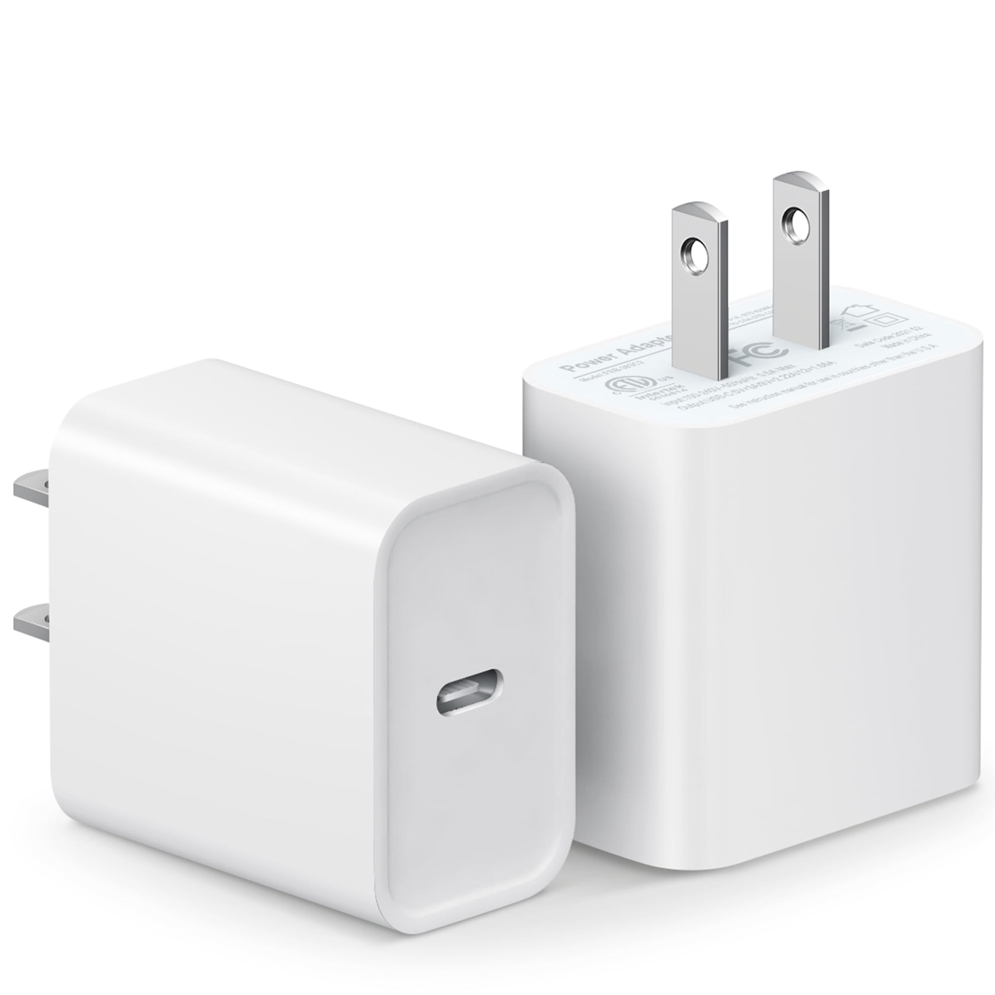 2 Pack USB C Wall Charger-Block 20W PD Power Adapter Compatible with iPhone 13/13 Mini/13 Pro/13 Pro Max/12/11 iPad Pro/Mini Google Pixel 4/3 Samsung Galaxy S20 S10 and More