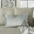 thumbnail image 4 of Nourison Sofia Beaded Pleated Velve Powder 12" x 20" Throw Pillow, 4 of 5