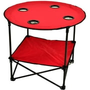 "BcTlyInc Canvas Travel Folding Table, Red"