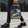 thumbnail image 2 of Lukts Astronaut Soccer Field Pattern 15 Inch Student Backpack, Waterproof Laptop Backpack with Adjustable Shoulder Straps, Lightweight Travel, Campus Backpack, Unisex, 2 of 6