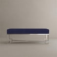 thumbnail image 2 of Sophia Bench in High Polish Steel and Navy Velvet, 2 of 7