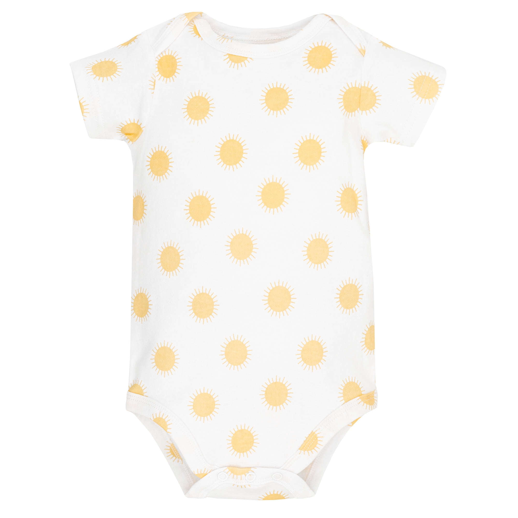 Hudson Baby Infant Cotton Bodysuits 5-Pack, Sunshine And Clouds, 18-24 Months