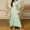 Green, variant on Boho Fall&Winter Dresses for Women Green 3/4 Sleeve V-Neck Maxi Wrap Dresses Paisley Relaxed Fit Geometric Refined Dresses Green,S