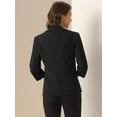 thumbnail image 3 of DARING DIVA Women's Open Front Casual 3/4 Sleeve Blazer for Work Outfits XS Black, 3 of 7