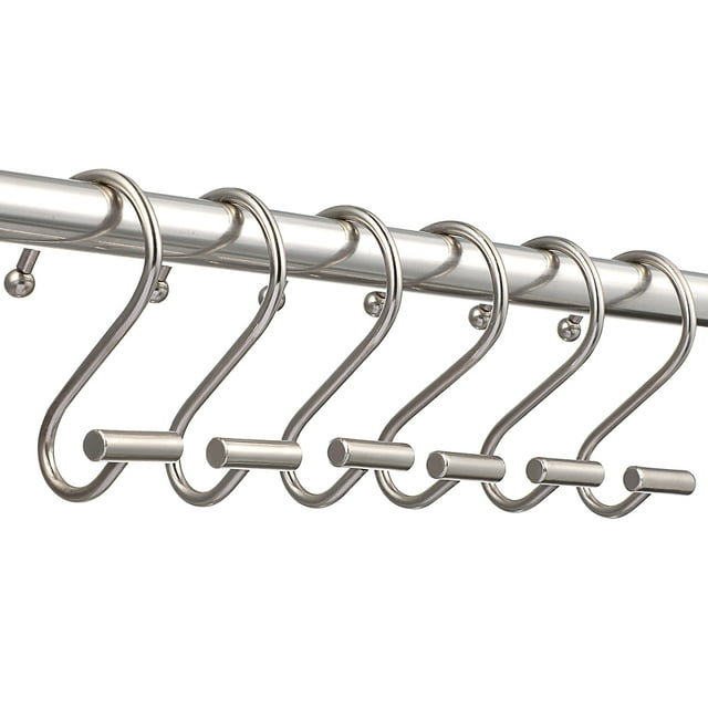 12 Uds ganchos para cortina ganchos S anillos para cortina de ducha ganchos para cortina de ducha para baño cocina