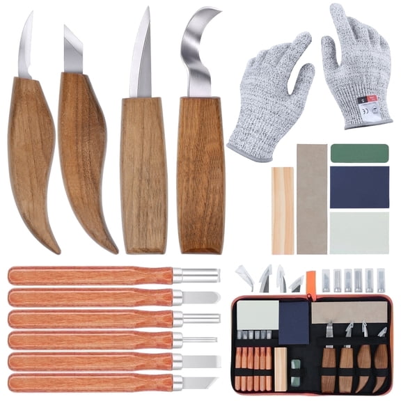 Ninonly Wood Carving Tool Kit for Beginner 17 Pieces