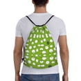 thumbnail image 2 of Drawstring Backpack - Funny Sheep Doing Yoga Splash Proof Small Drawstring Gym Bag for Women Men, Cinch Sports String Bag Backpack for Travel Swimming Beach, 2 of 8