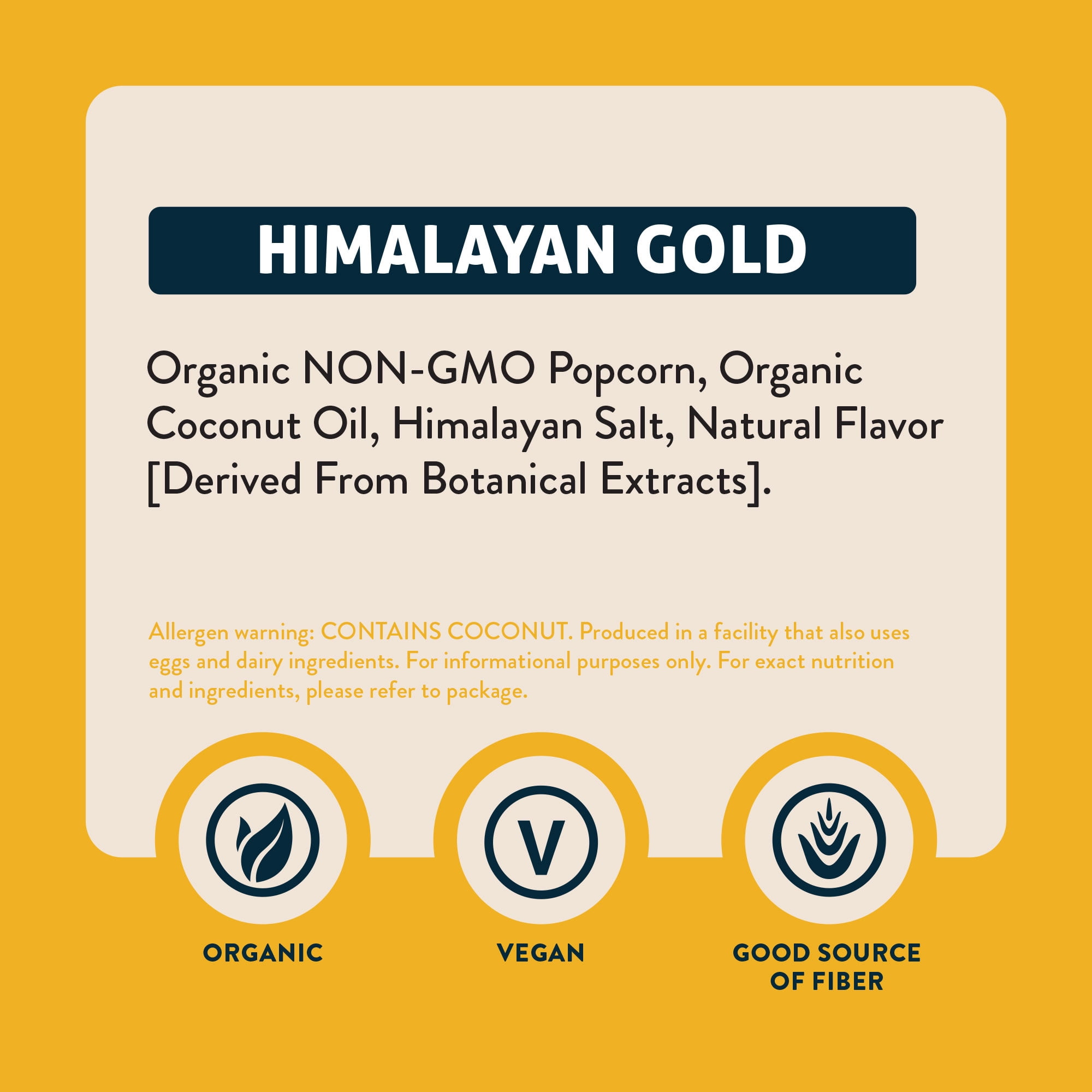 Lesser Evil Buddha Bowl Popcorn, Organic Himalayan Gold, 0.88 Oz, 18 Ct