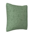 thumbnail image 2 of LNWH Decorative Pillow Covers, Green Paisley Water Drops Bubbles Square Sofa Decorative Knit Pillow Case, 16"x16", 2 of 8