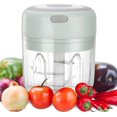 thumbnail image 1 of Picadora eléctrica, picadora múltiple, cortador de cebolla y ajo, picadora de carne de fruta con carga USB de 250ml TUNC Sencillez, 1 of 4