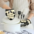 thumbnail image 6 of Pofeuu Panda Doing Yoga Print Thickened Mini Silicone Oven Mitts Heat Resistant, Rubber Oven Mitt Gloves, Finger Pinch Grips, Pot Holder, Silicone Potholder, 6 of 7