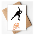 thumbnail image 1 of Deporte patinaje negro silueta Nota en blanco del sobre de la tarjeta de agradecimiento, 1 of 4