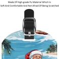 thumbnail image 4 of Square 2Pack PU Leather Beach Santa Claus Cruise Luggage Tag with Privacy Cover and Name ID Tag for Travel Handbags Backpacks Luggage Tags, 4 of 6