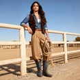 thumbnail image 4 of DREAM PAIRS Women's Mid-Calf Cowboy Boots Classic Embroidered Western Boots with Square Toe Comfortable Chunky Heel Vegan Leather Boots, 4 of 9