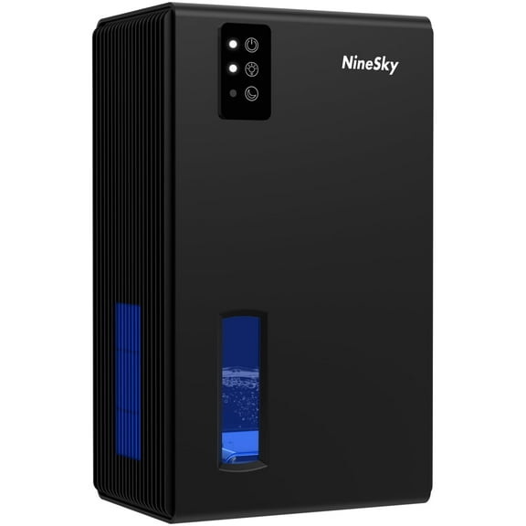 95OZ Dehumidifier for Home, 1000 Sq.Ft Moisture Absorber with Auto Shut-Off, 7 Color LED Night Light, Portable for Bedroom, Bathroom, Basement, Closet  Black