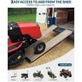 thumbnail image 2 of Litake 2Pcs 57" Aluminum Lawn Mower Ramps for Shed, Sturdy Anti-Slip Loading Ramps with Punch Plate Surface, 1000 lbs Capacity - 9" Wide, 57" Long, 2 of 6